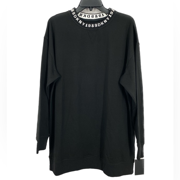 DKNY Women Cozy sleepshirt-Black - Picture 2 of 8